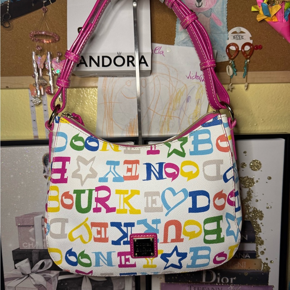 Dooney & Bourke Vintage Graffiti Doodle Leather Bag